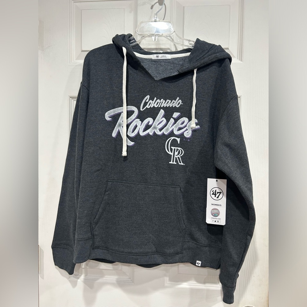47 Women's XL Colorado Rockies Black RIse Kennedy Hoodie NWT